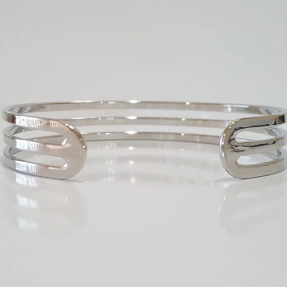 Silver Tone Cuff Bracelet - Picture 3 of 5